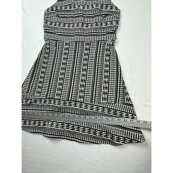 LOFT Outlet Petite Womens Black And White size 6P‎ Woven Pattern Dress - Picture 7 of 14